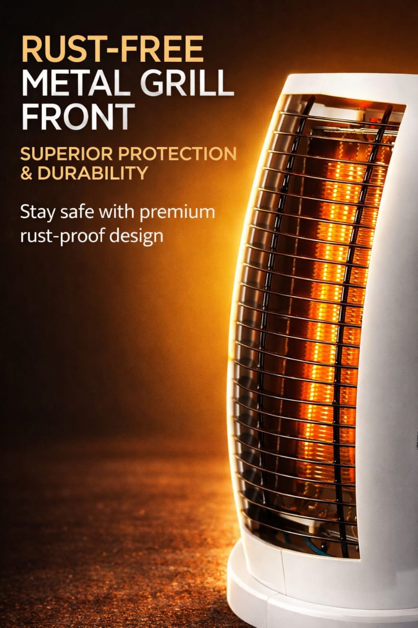 2000/1000 Watts Room Heater with Adjustable Thermostat (ISI certified, White colour, Ideal for small to medium room/area)