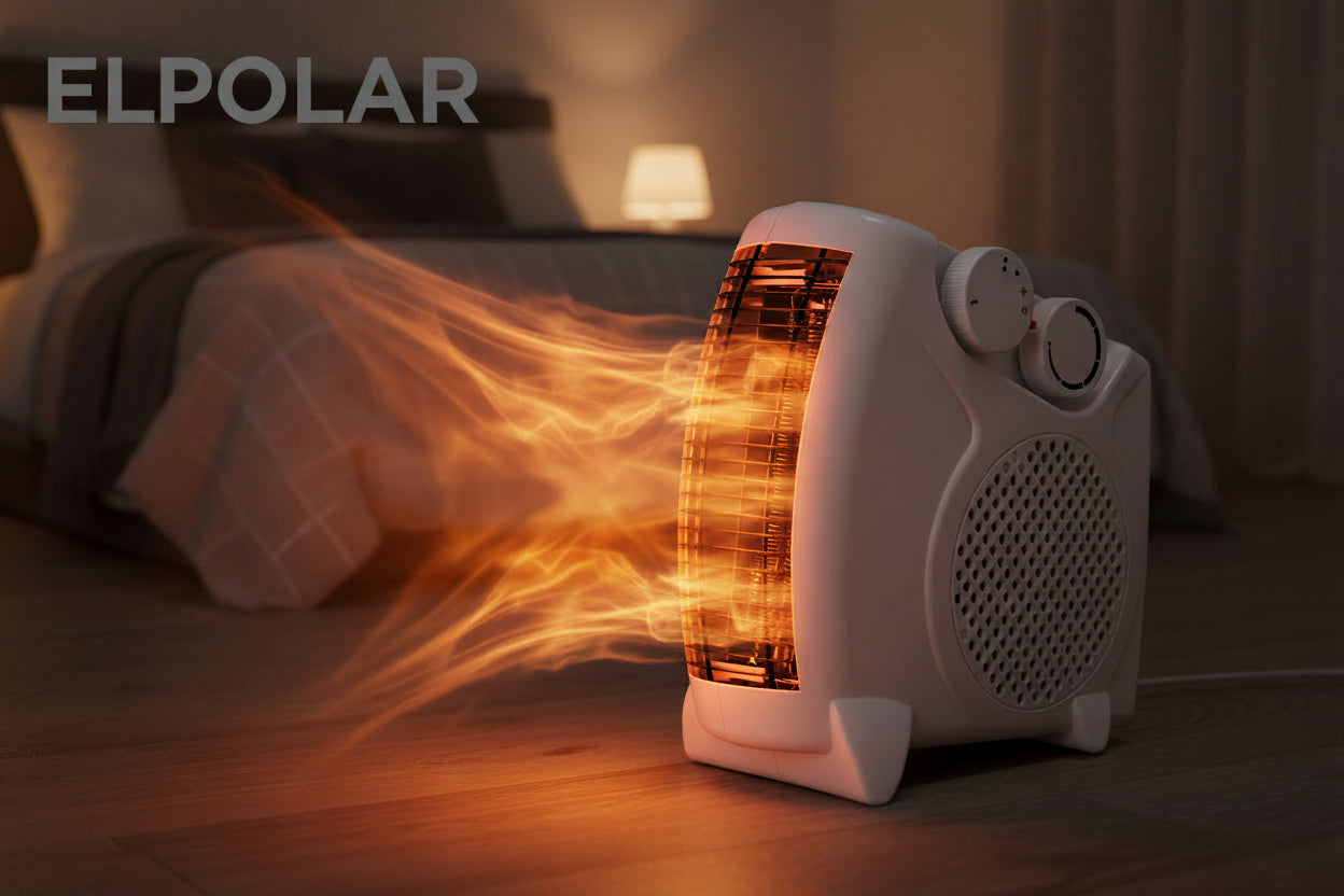 2000/1000 Watts Room Heater with Adjustable Thermostat (ISI certified, White colour, Ideal for small to medium room/area)