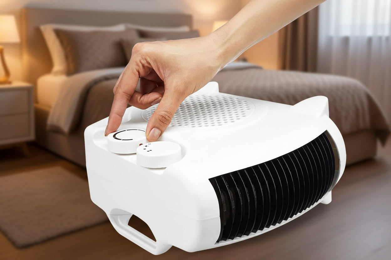 2000/1000 Watts Room Heater with Adjustable Thermostat (ISI certified, White colour, Ideal for small to medium room/area)